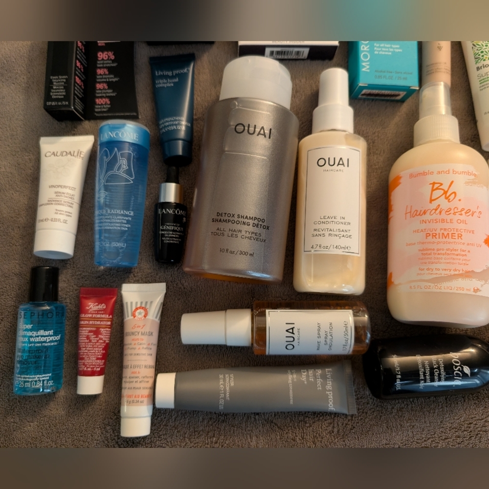 Bundle Of Make Up Hair Skin Care Ouai Clinique Estee Lauder Boscia Origin La Mer - Picture 2 of 5
